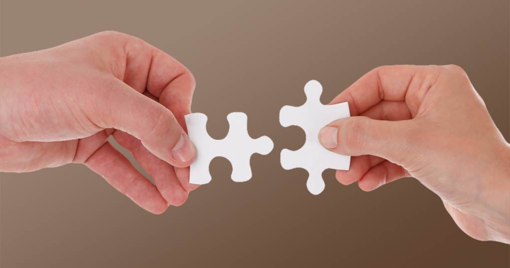 Cooperation through puzzle pieces